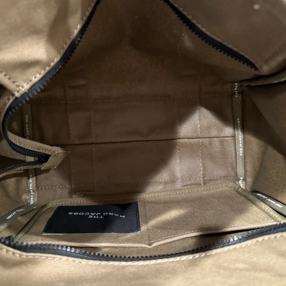 Marc Jacobs “The Tote Bag” Canvas Crossbody Tote Khaki Slate Green - Picture 6 of 8